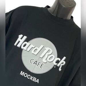 NWT Hard Rock Cafe MOCKBA Russia T-shirt 2005 Tee XXL 2XL Black Gray SS Vintage